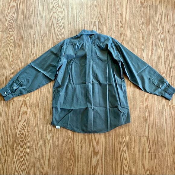 L.L. Bean Vintage Single Needle Green Button-up Shirt Mens Large - Picture 7 of 12